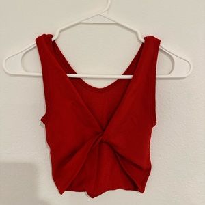Red knotted crop top from Urban Outfitters.
Size XS/S